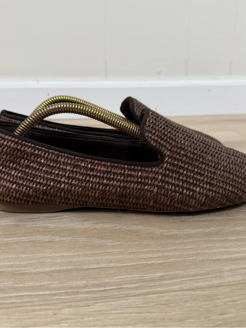 Birdies Brown Woven Loafers